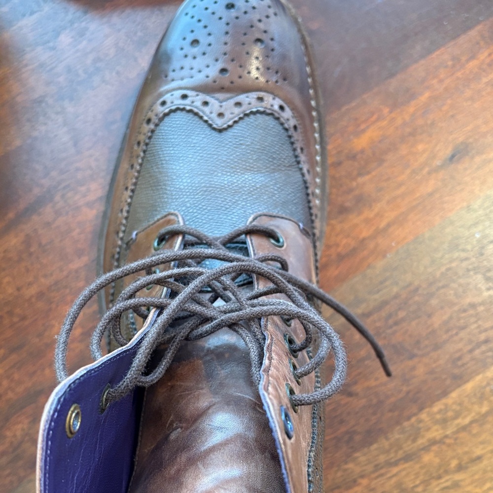 Ted Baker Dark Brown Leather Lace-Up Boots - Picture 7 of 7